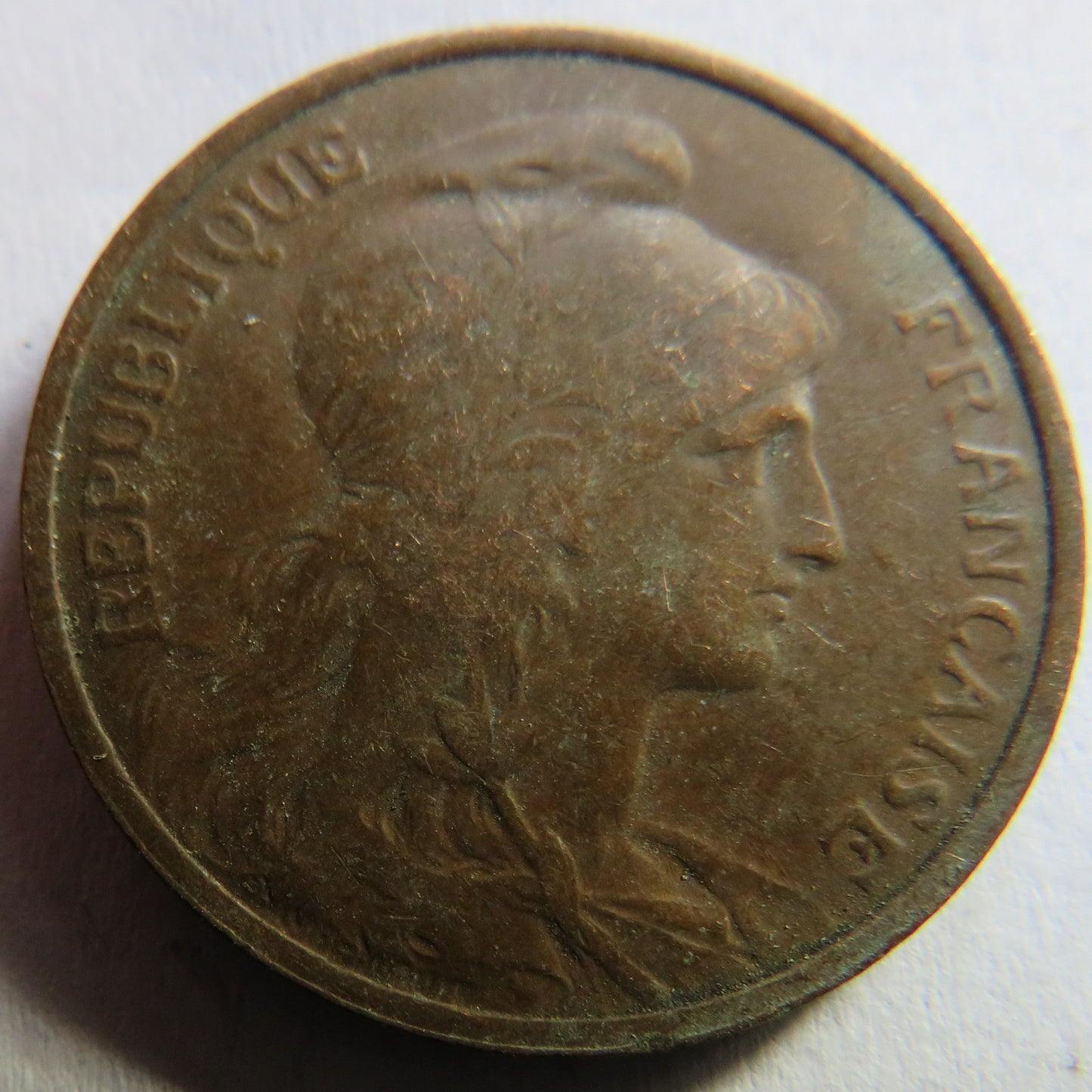 1917 France 5 Centimes Coin