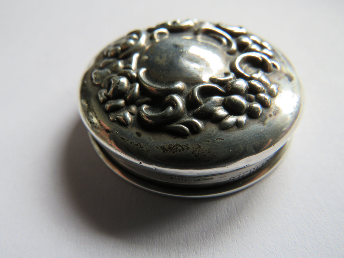 Antique Sterling Silver Topped Glass Jar Hallmarked Glasgow 1902