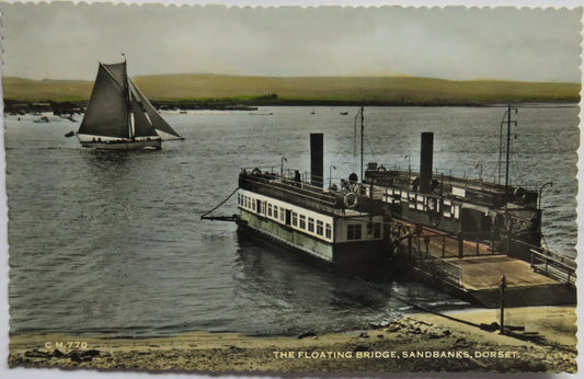 Vintage Postcard of The Floating Bridge, Sandbanks, Dorset
