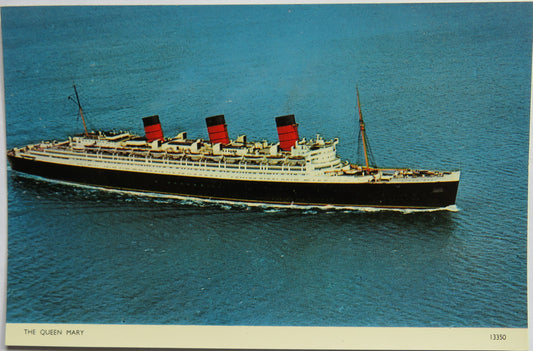 Vintage Shipping Postcard of The Queen Mary