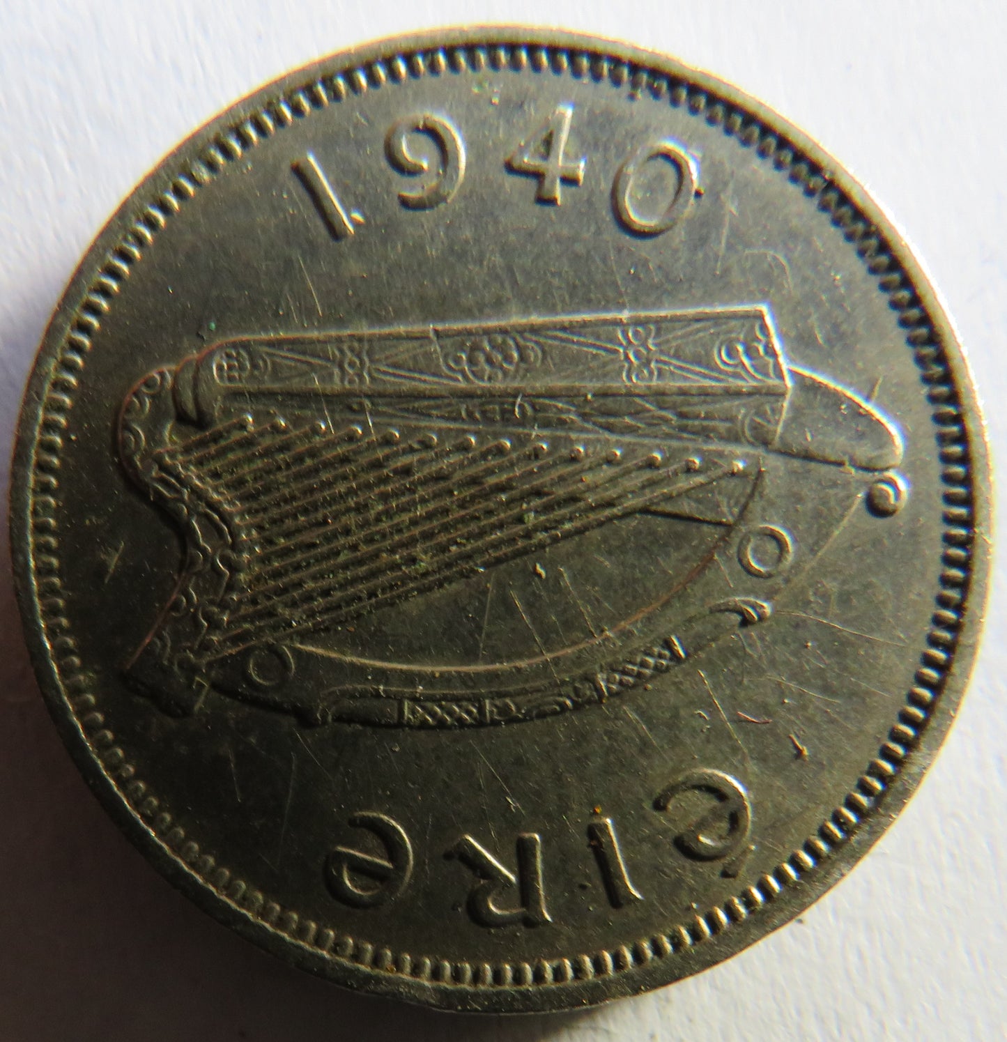 1940 Ireland Eire Sixpence Coin