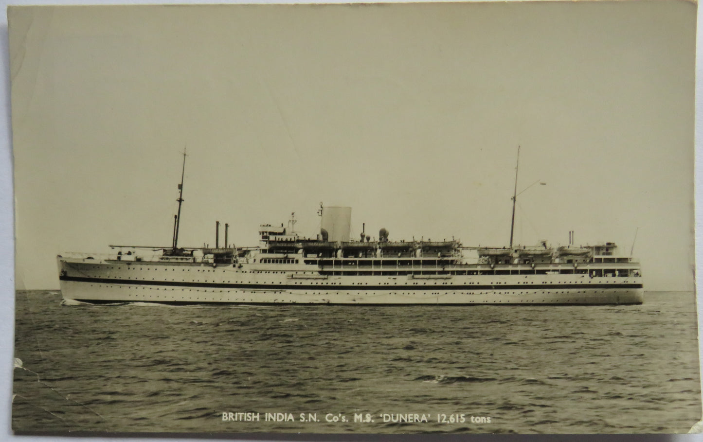Vintage Shipping Postcard of British India S.N. Co's M.S. Dunera