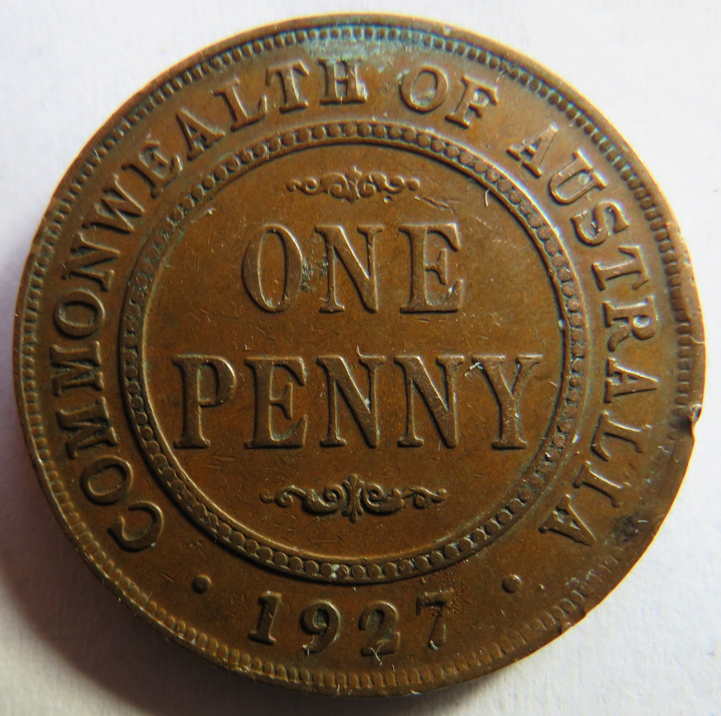 1927 King George V Australia One Penny Coin