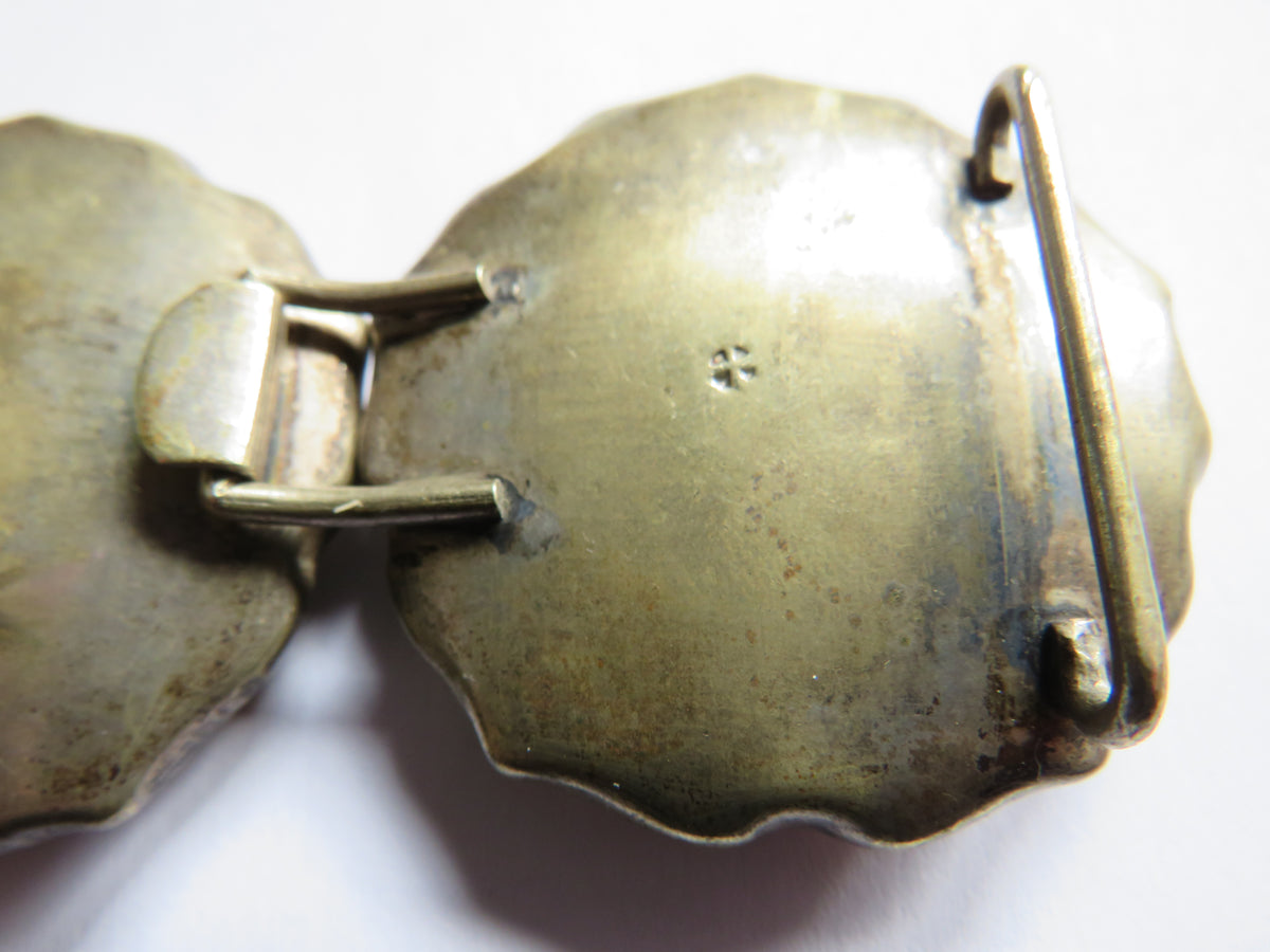 Antique Japanese Satsuma 2 Piece Belt Buckle