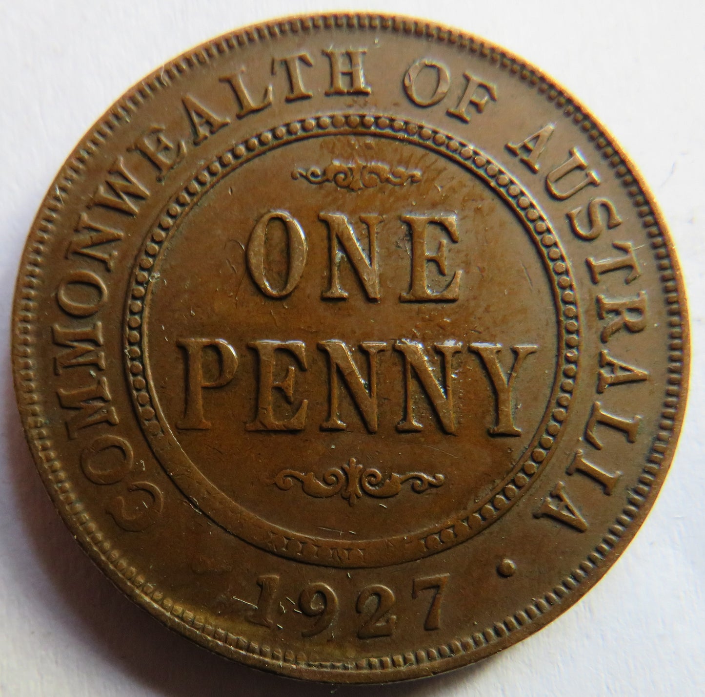 1927 King George V Australia One Penny Coin