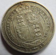 Load image into Gallery viewer, 1888 Queen Victoria Jubilee Head Silver Shilling Coin - Great Britain
