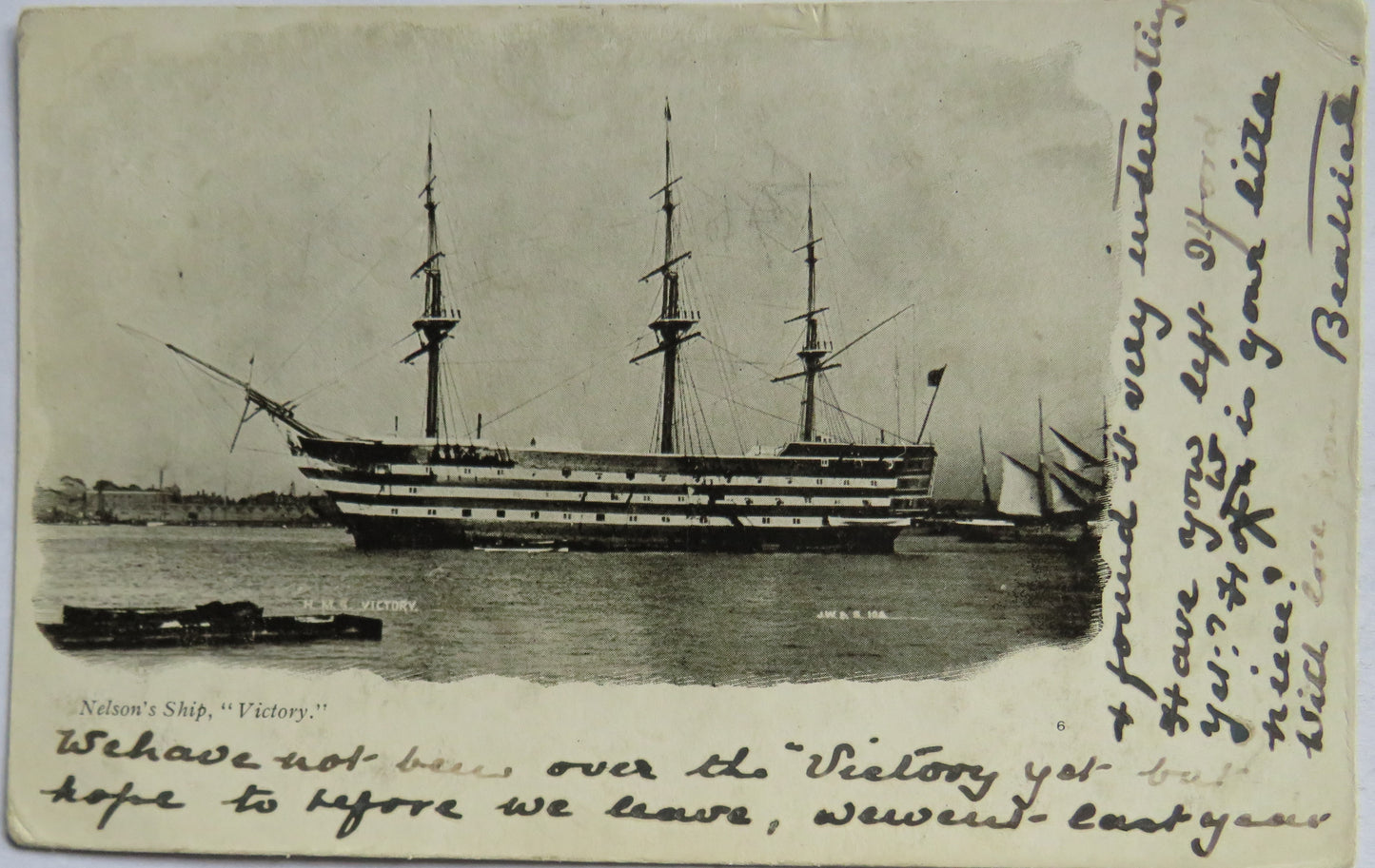 Vintage Postcard of Nelson's Ship "Victory"