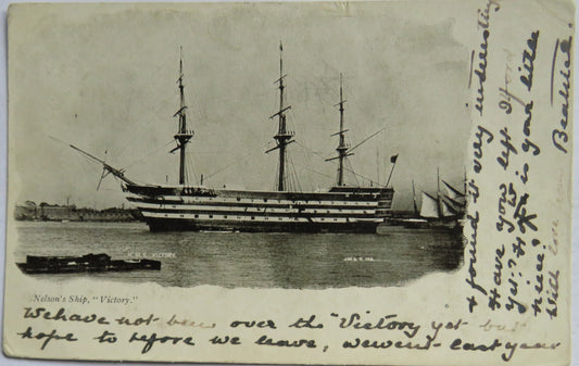 Vintage Postcard of Nelson's Ship "Victory"