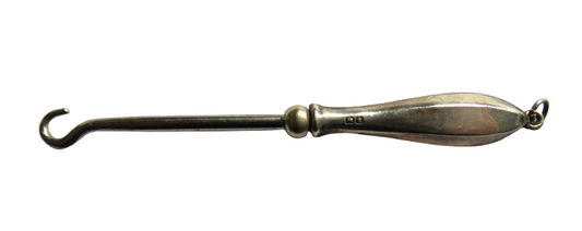 Antique Small Silver Handled Button Hook Hallmarked Birmingham 1918