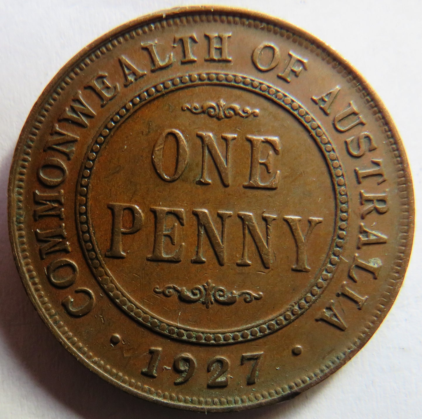 1927 King George V Australia One Penny Coin