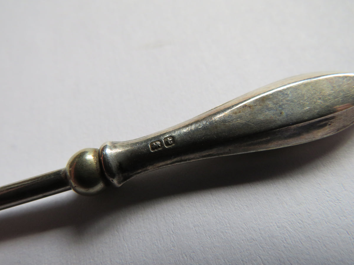 Antique Small Silver Handled Button Hook Hallmarked Birmingham 1918