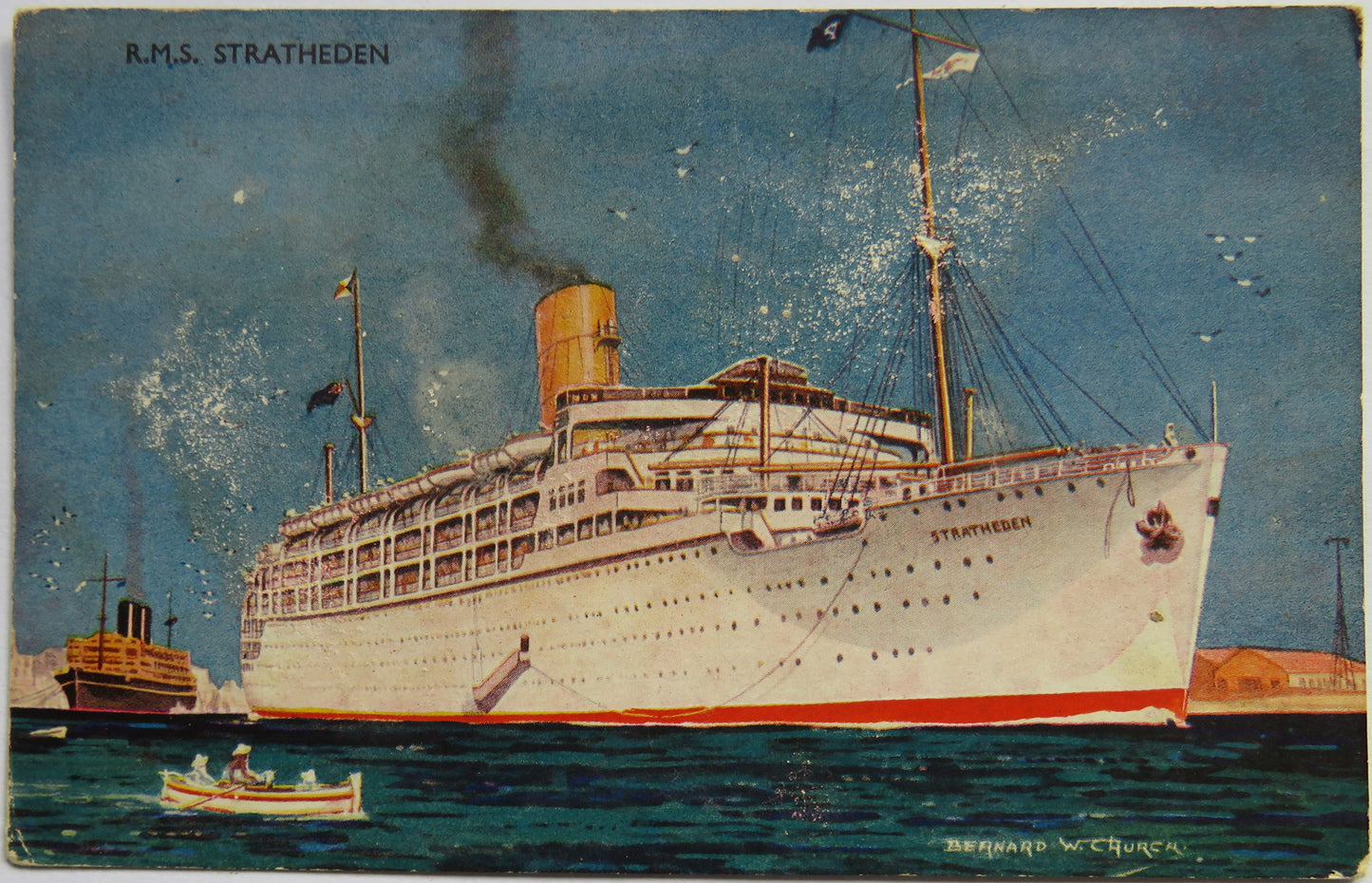 Vintage Postcard of R.M.S. Stratheden