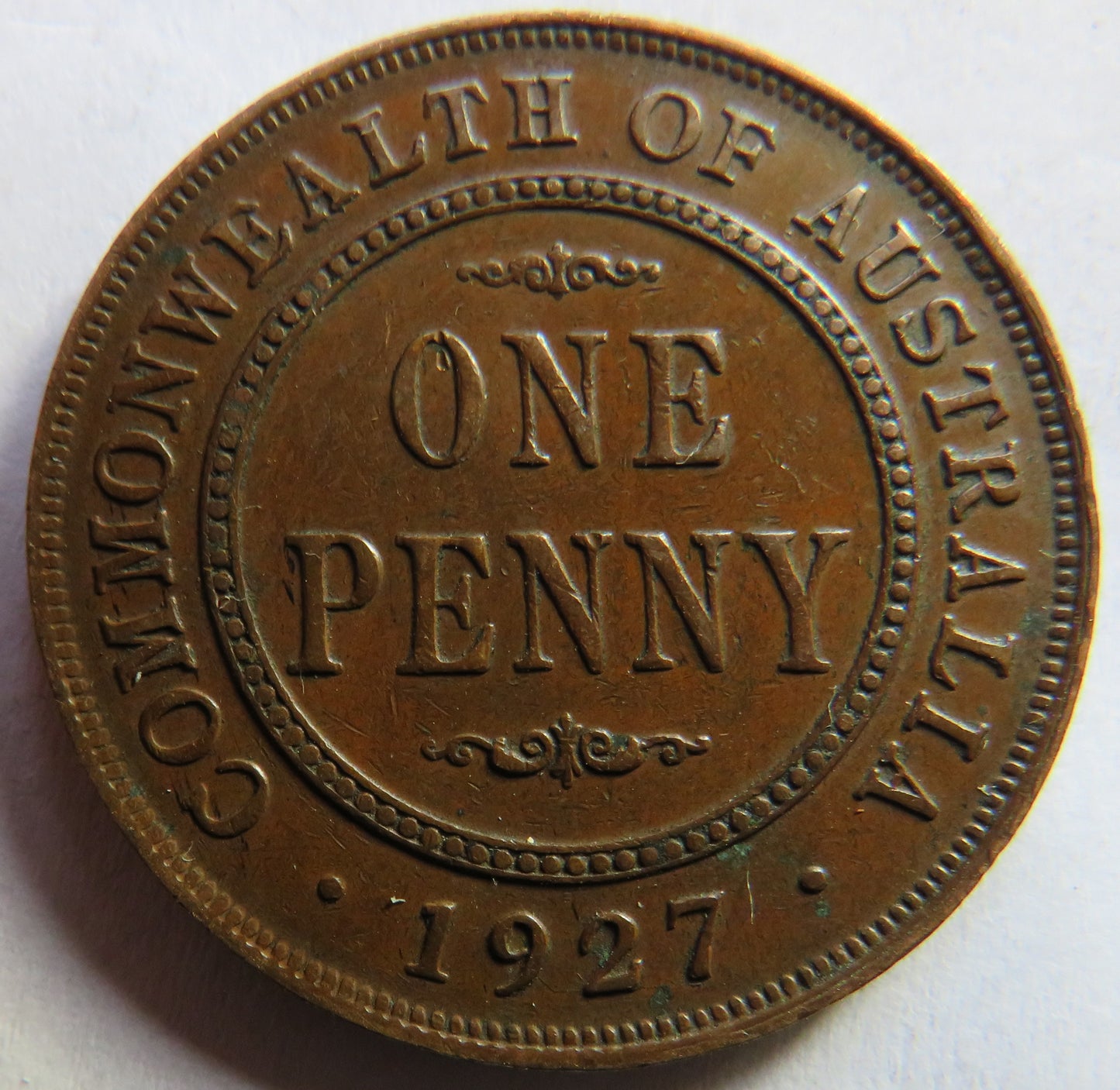 1927 King George V Australia One Penny Coin