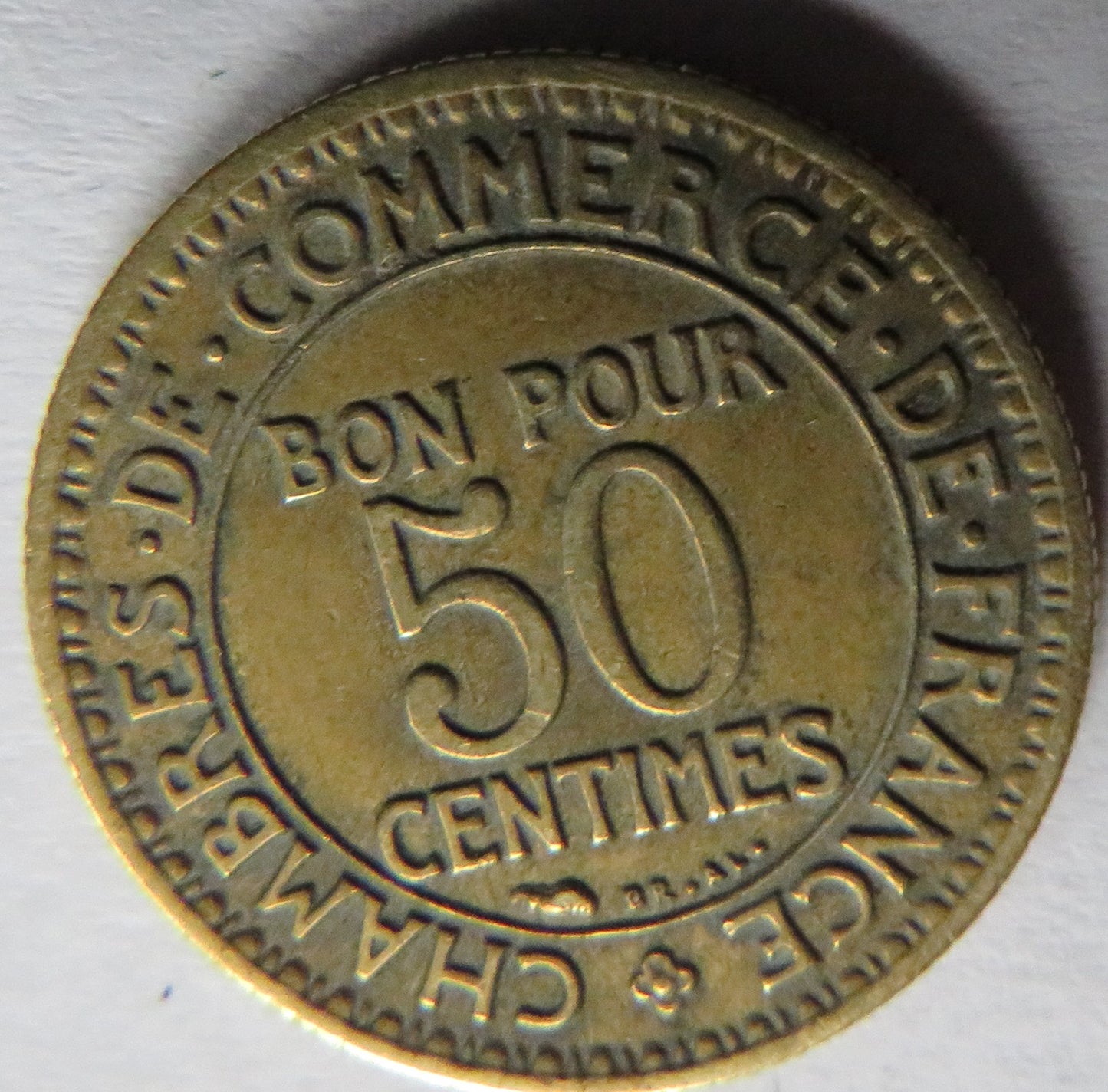 1927 France 50 Centimes Coin