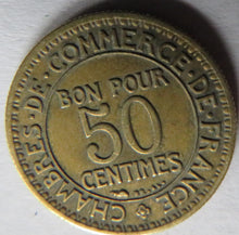 Load image into Gallery viewer, 1927 France 50 Centimes Coin
