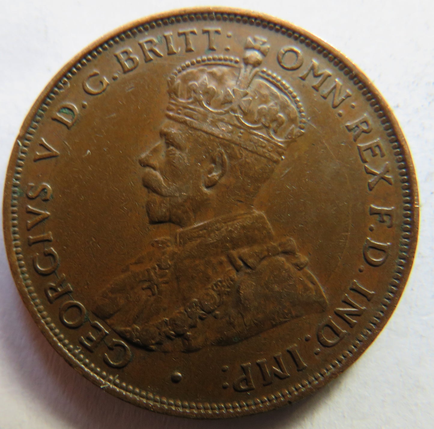 1927 King George V Australia One Penny Coin
