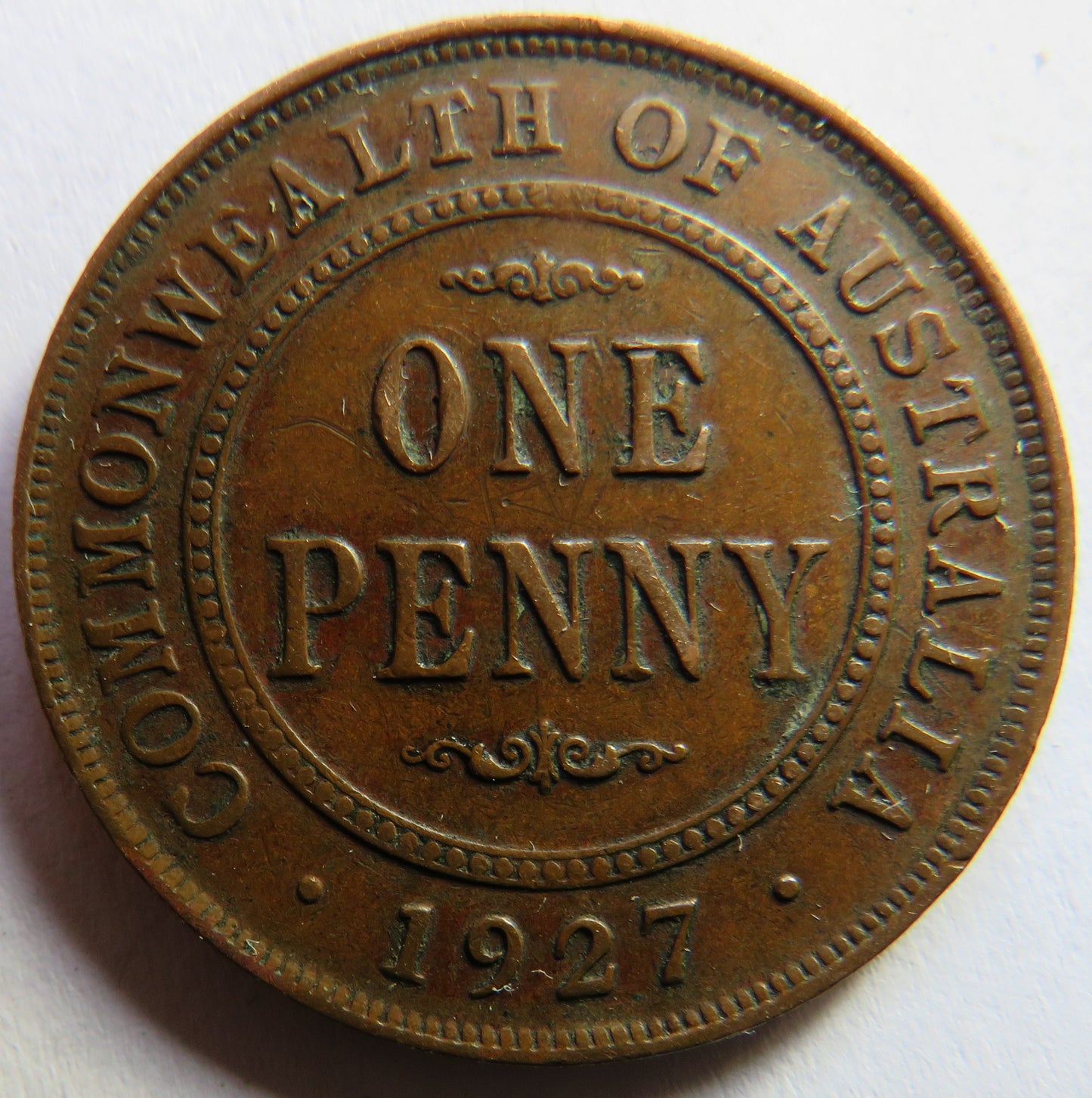 1927 King George V Australia One Penny Coin