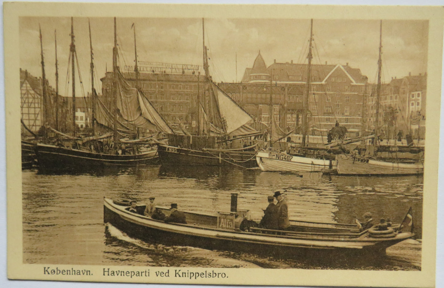 Vintage Postcard of Kopenhaven Havneparti Ved Knippelsbro