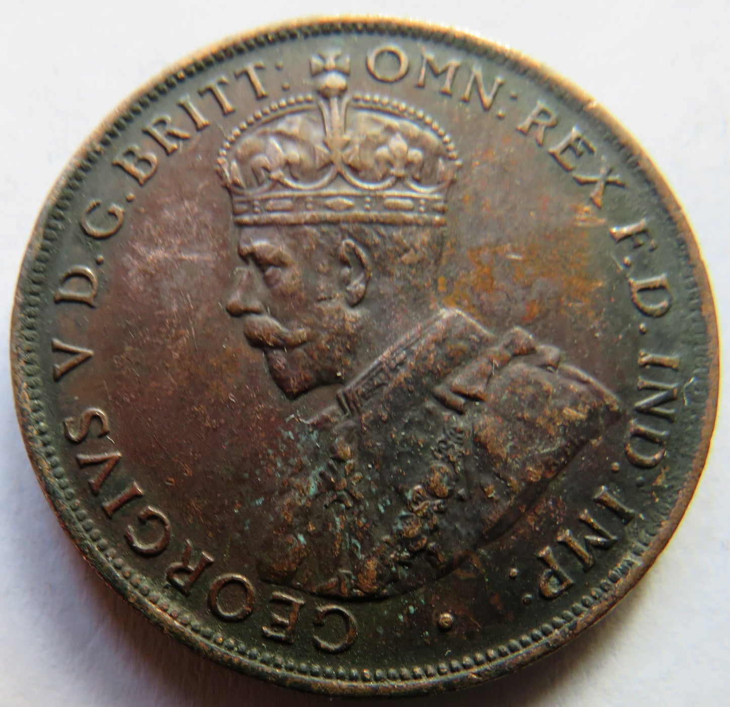 1928 King George V Australia One Penny Coin