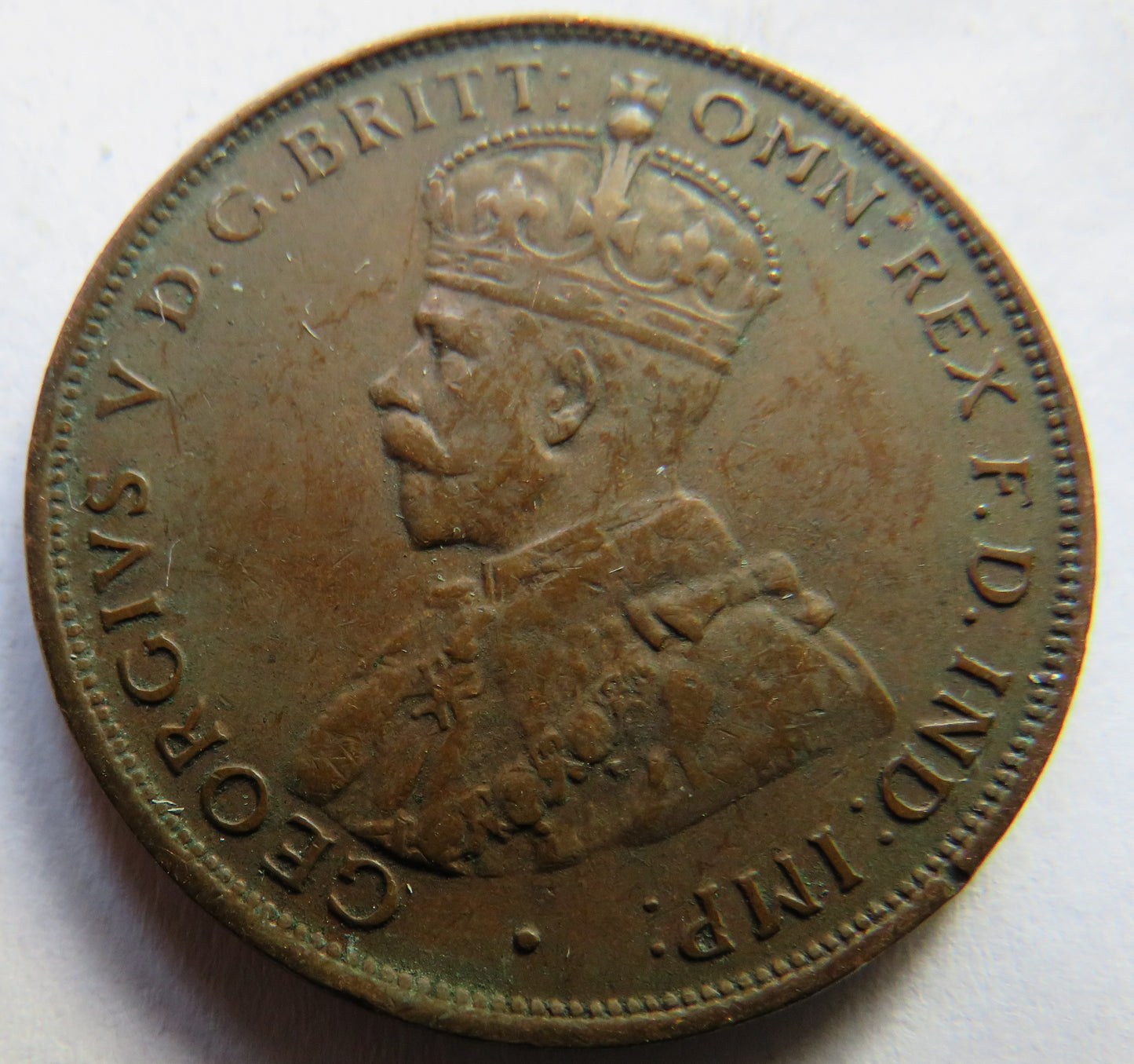 1928 King George V Australia One Penny Coin