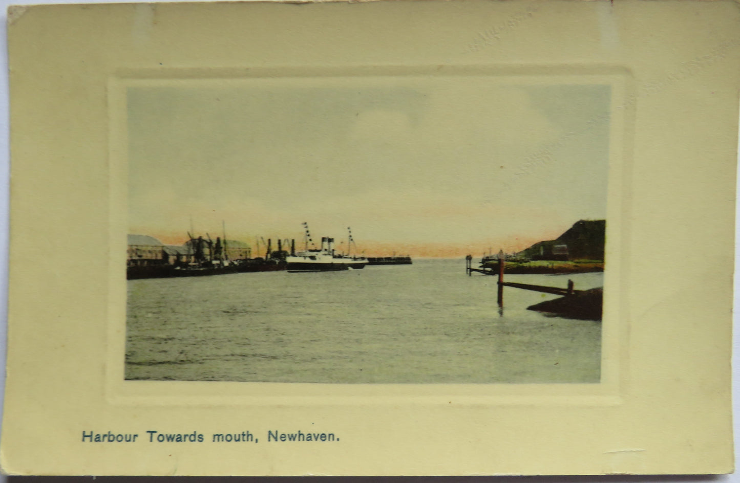 Vintage Postcard of Harbour Towards Mouth, Newhaven