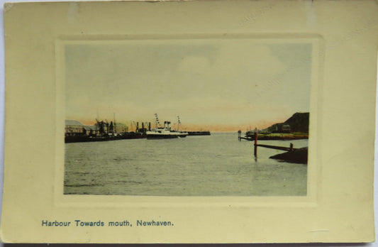 Vintage Postcard of Harbour Towards Mouth, Newhaven