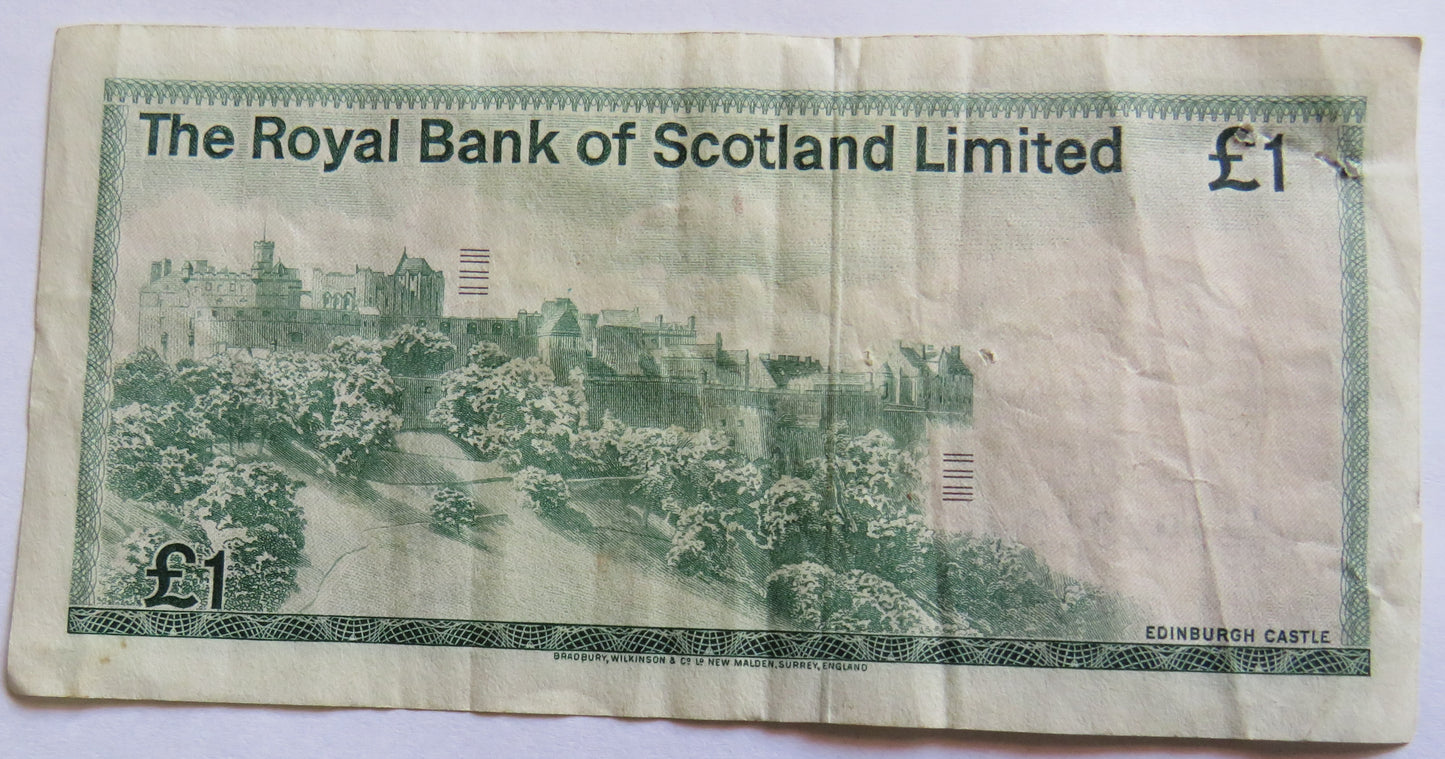 1977 Royal Bank of Scotland £1 One Pound Banknote