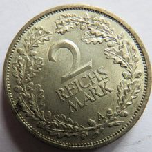 Load image into Gallery viewer, 1926-A Germany - Weimar Republic 2 Reichsmark Coin In High Grade
