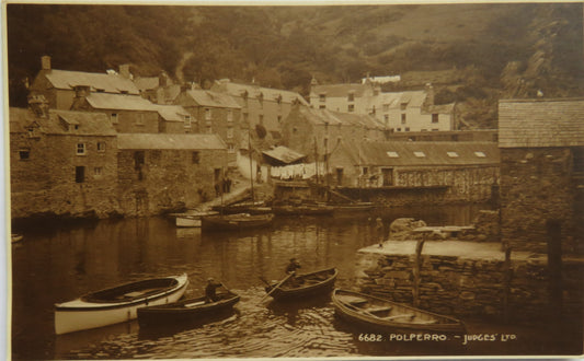 Vintage Postcard of Polperro