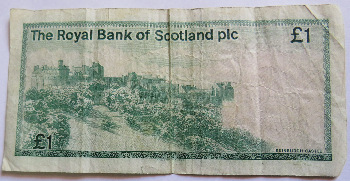 1984 Royal Bank of Scotland £1 One Pound Banknote