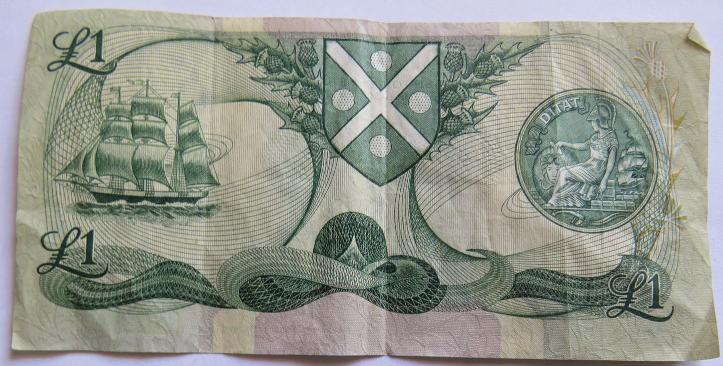 1984 Bank of Scotland £1 One Pound Banknote