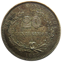 Load image into Gallery viewer, 1893 Uruguay Silver 20 Centesimos Coin In Higher Grade
