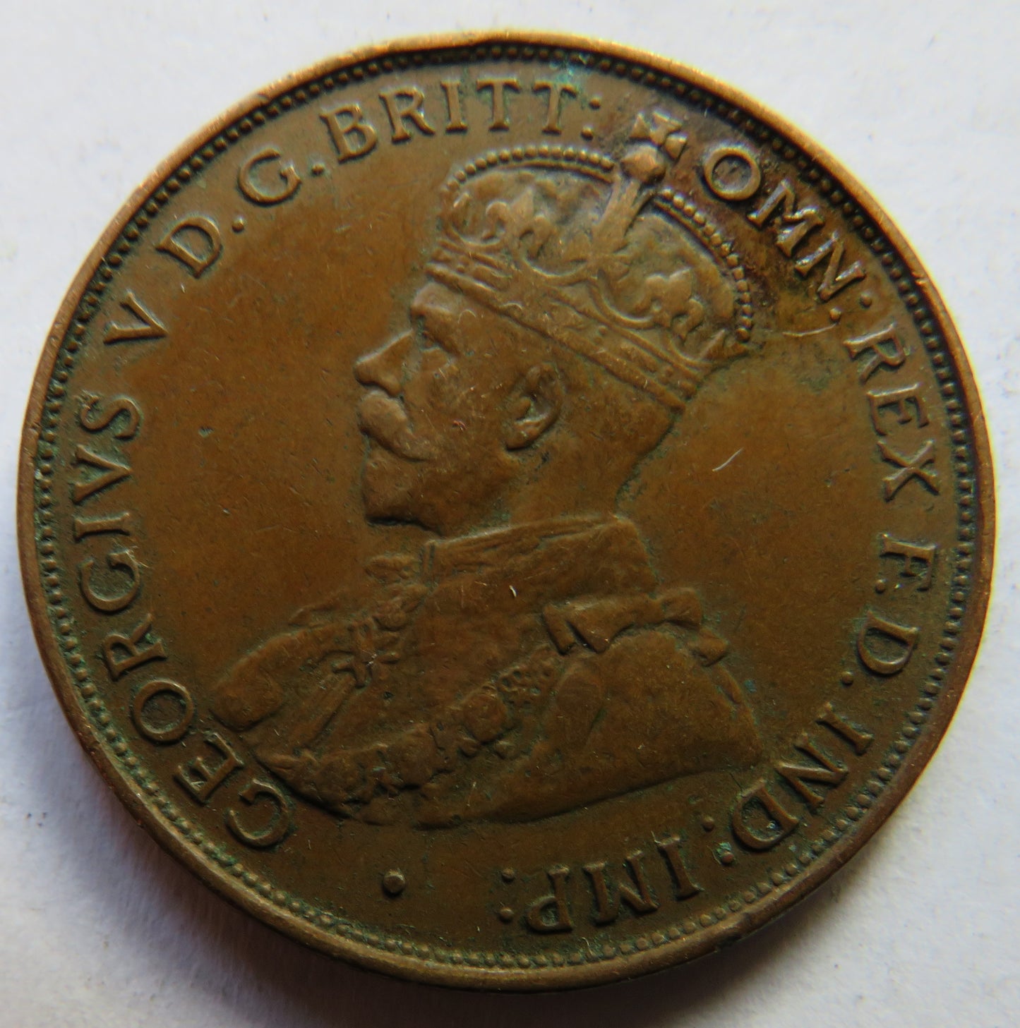 1933 King George V Australia One Penny Coin