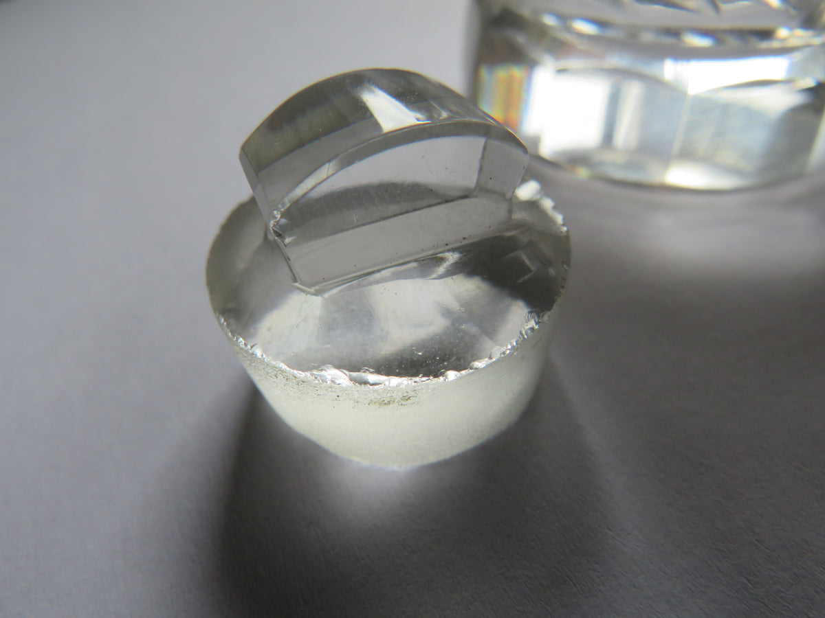 An Excellent Antique Sterling Silver & Enamel Lid Glass Jar / Pot Hallmarked Birmingham 1914