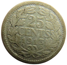 Load image into Gallery viewer, 1913 Netherlands Silver 25 Cents Coin
