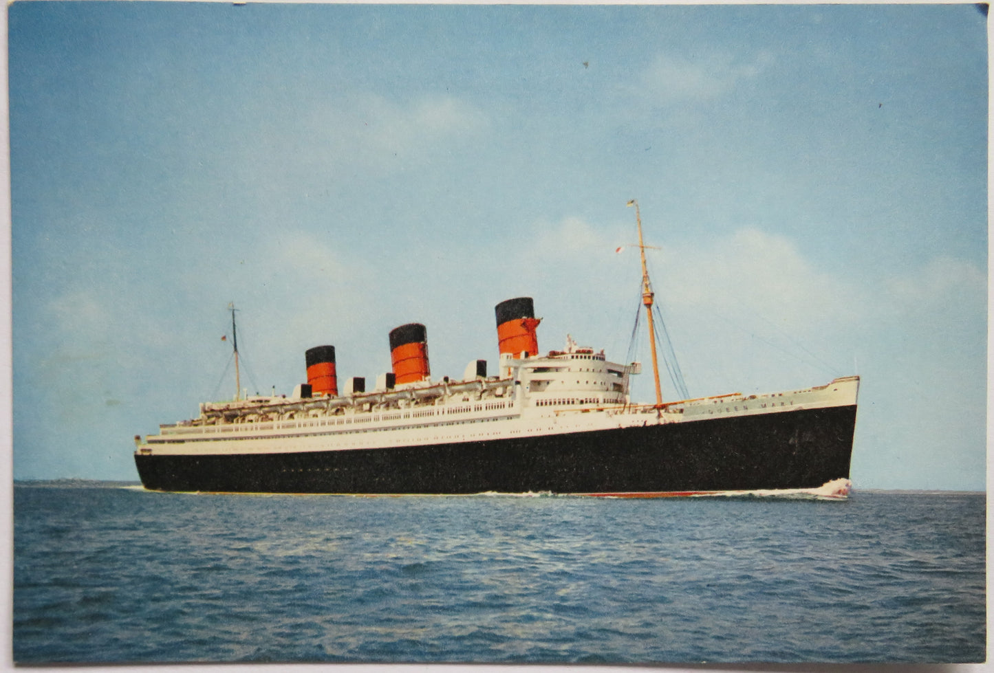 Vintage Shipping Postcard of R.M.S. Queen Mary Cunard Line