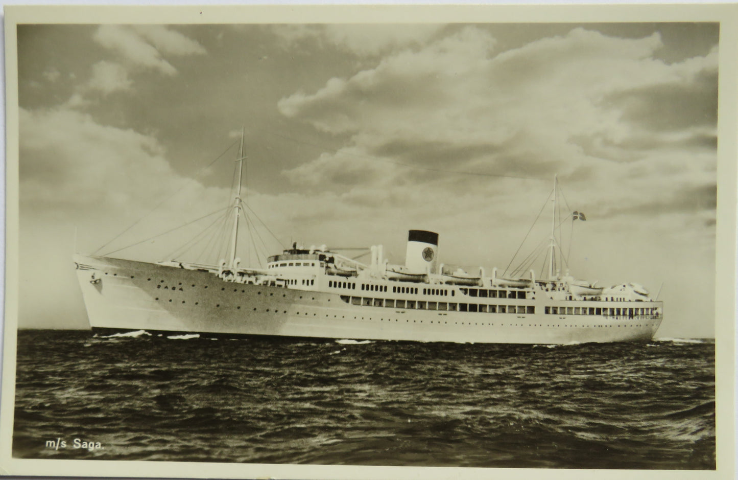 Vintage Shipping Postcard of M/S Saga Swedish Lloyd, Gothenburg