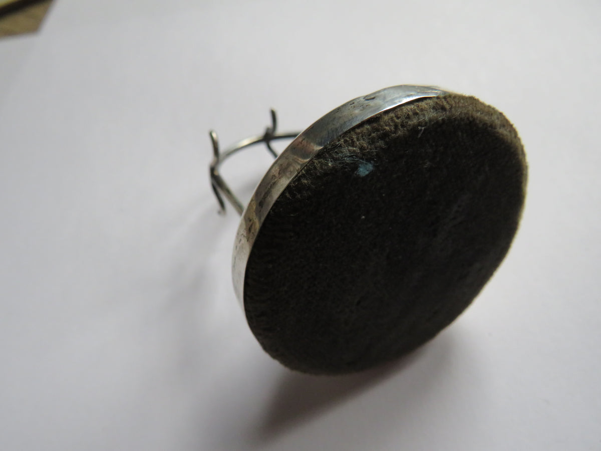 Antique Silver Hat Pin Stand / Pin Cushion Hallmarked Chester 1904