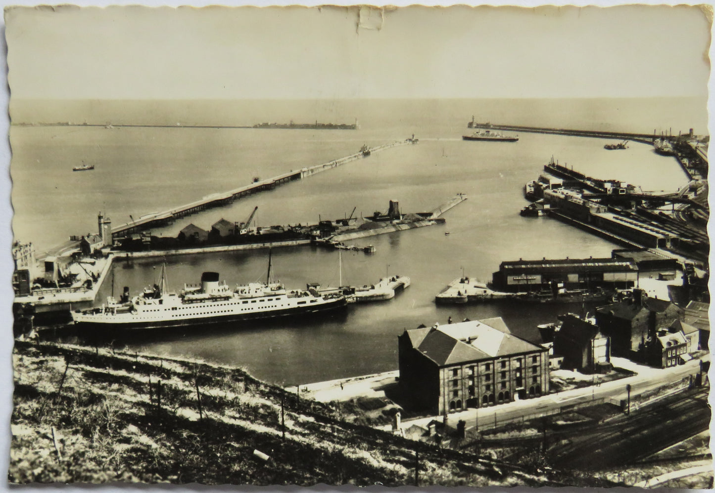 Vintage Postcard of The Harbour, Dover 1959