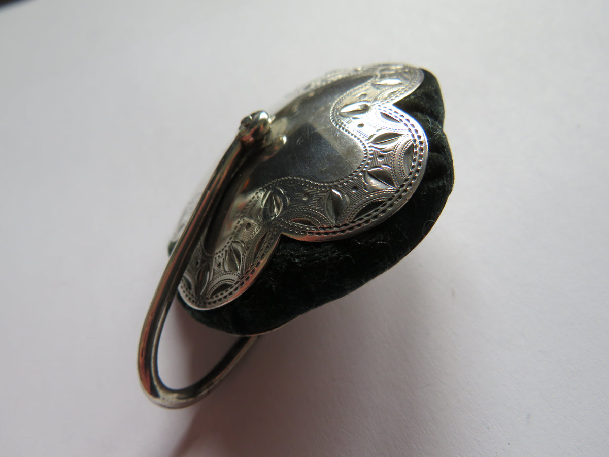 Antique Victorian Floral Shaped Pin Cushion By Bent & Parker 1876