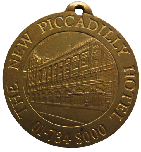 The New Piccadilly Hotel Advertising Medal / Token