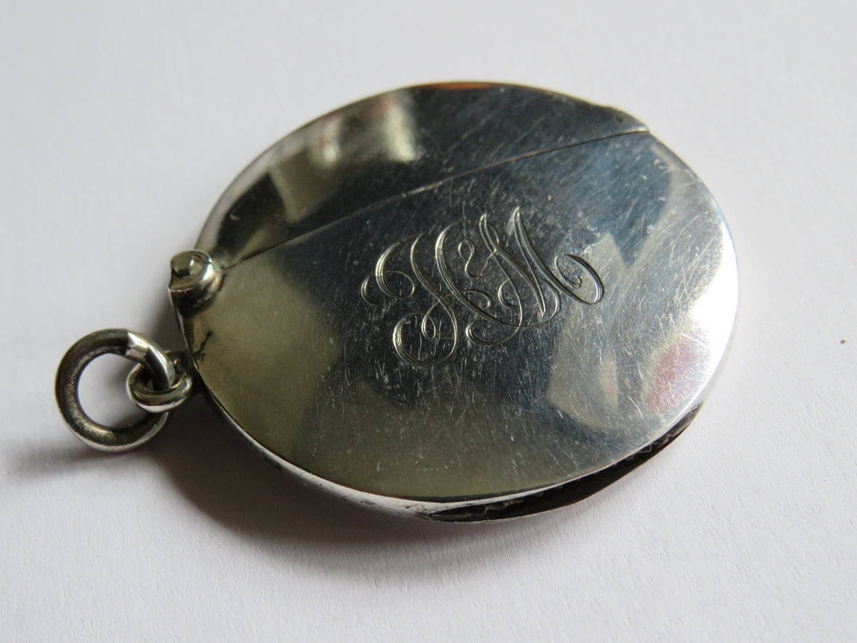 Antique Silver Circular Vest Case By William Neale Hallmarked Chester 1907