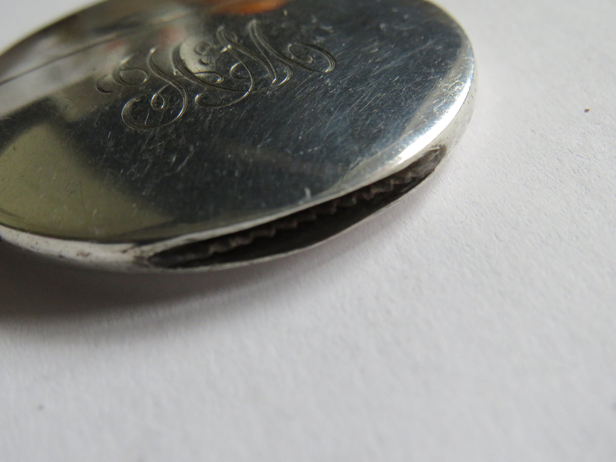 Antique Silver Circular Vest Case By William Neale Hallmarked Chester 1907