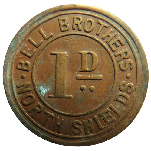 Bell Brothers North Shields 1d One Penny Token