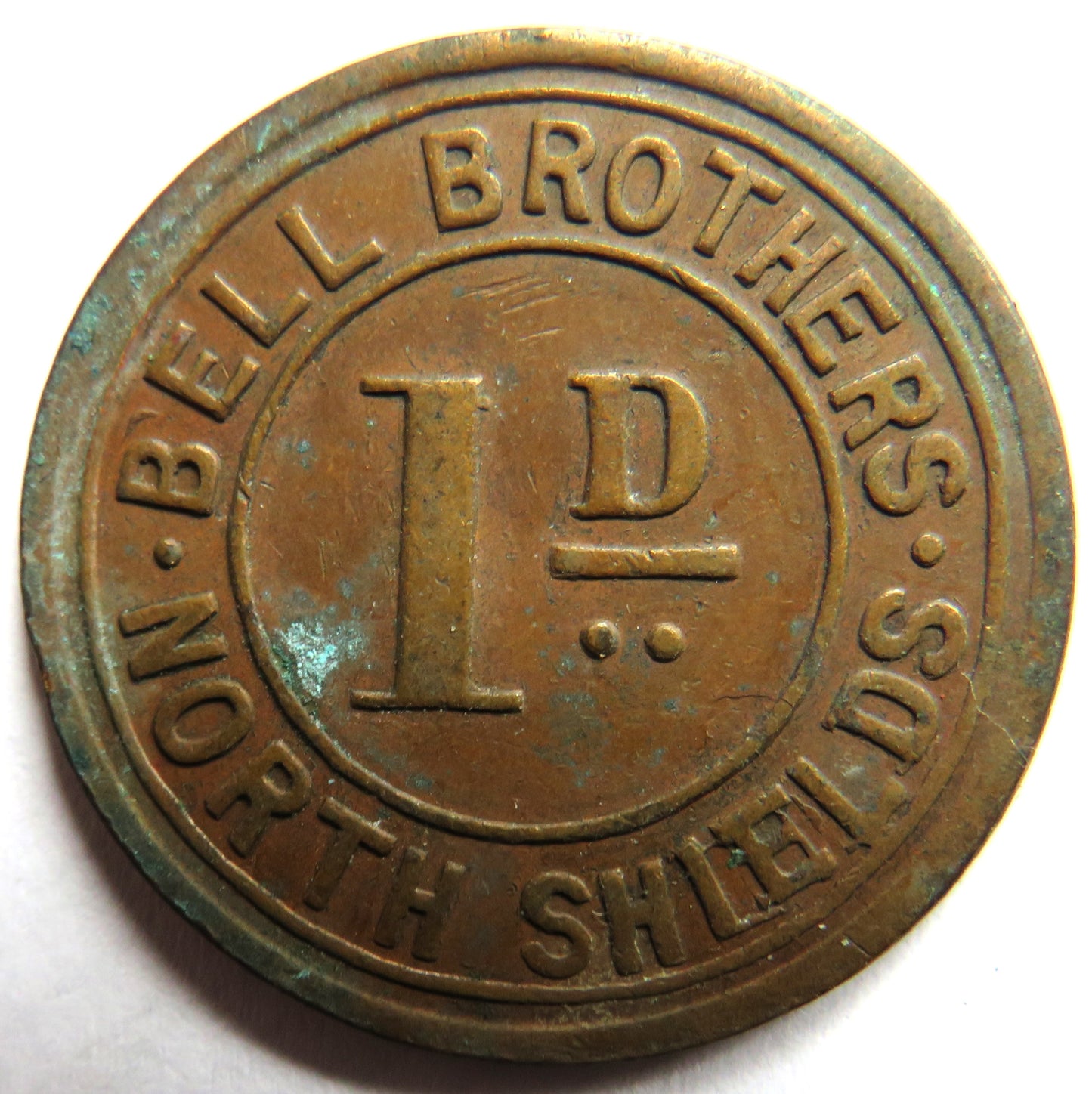 Bell Brothers North Shields 1d One Penny Token