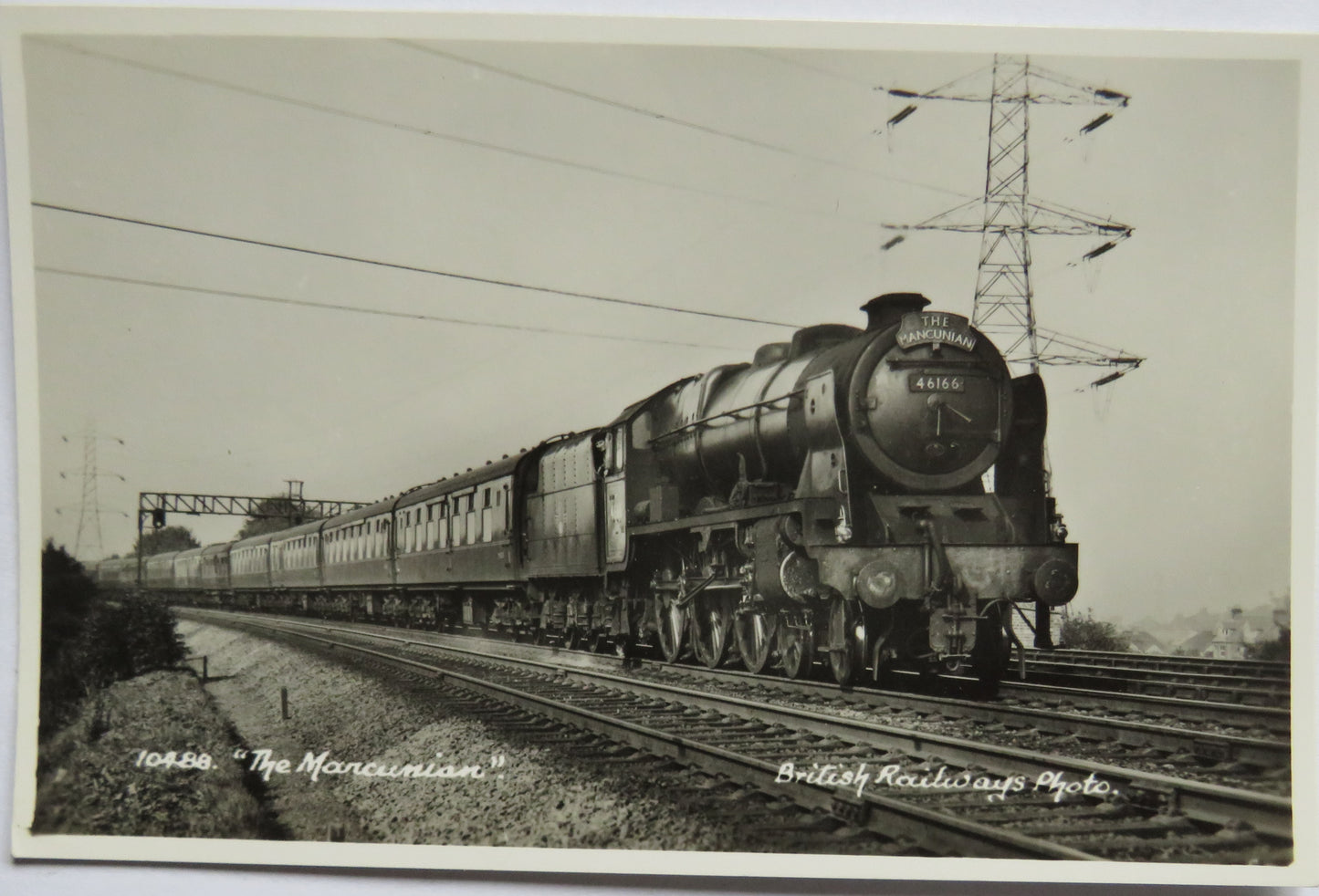 Vintage Postcard of  "The Mancunian" British Railways Photo