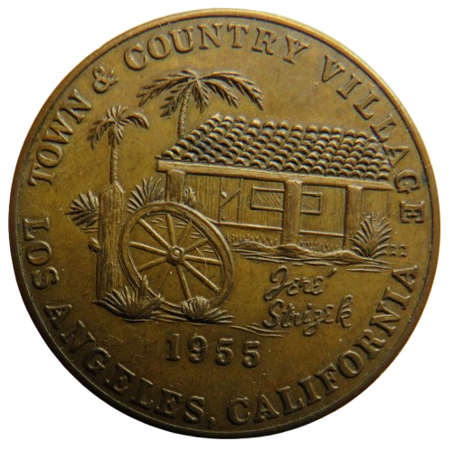 1955 Town & Country Village Los Angeles, California Medal / Token