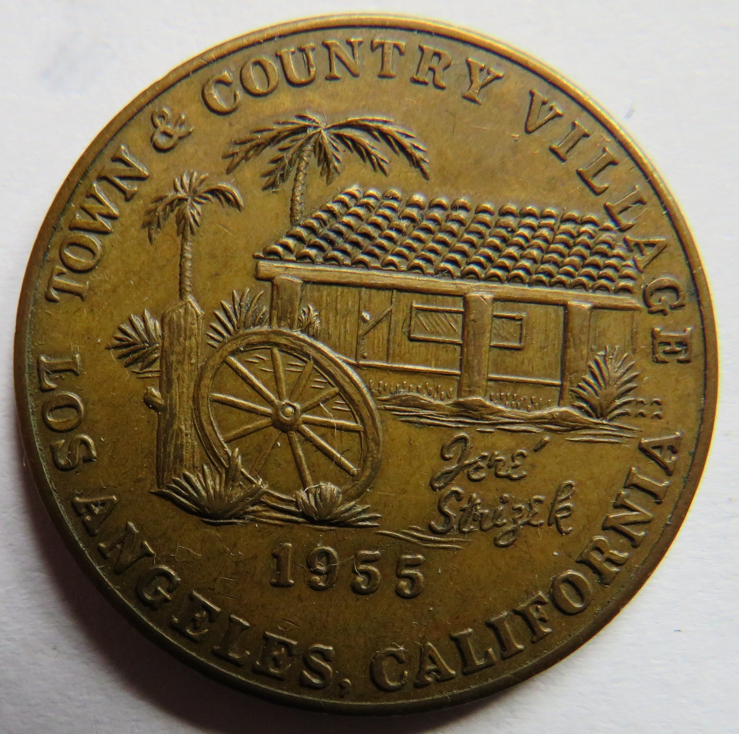 1955 Town & Country Village Los Angeles, California Medal / Token