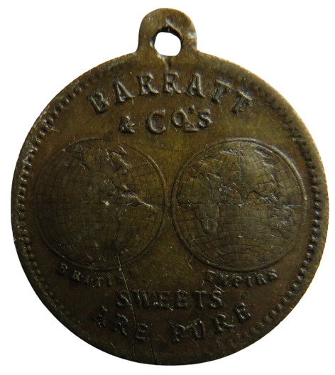1897 Queen Victoria Diamond Jubilee Barratt & Co Sweets Medal