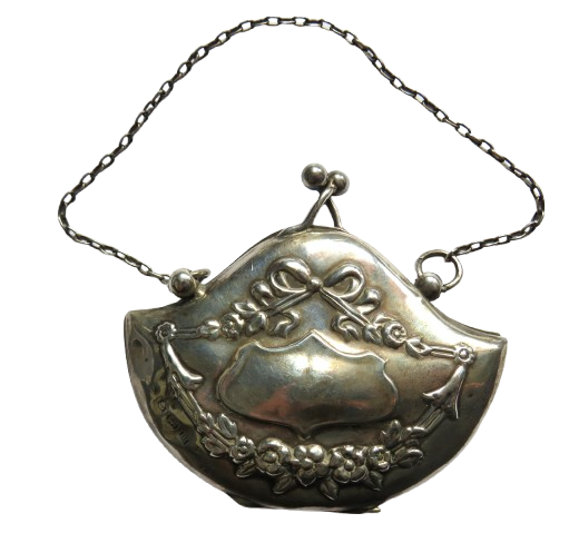 Antique Ornate Silver Purse Hallmarked Birmingham 1911